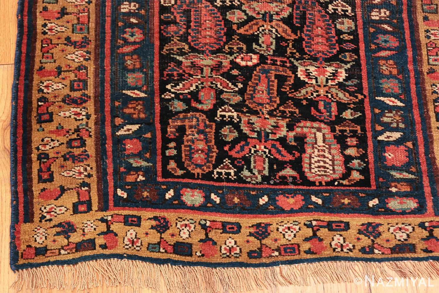 Corner Antique Bidjar Persian runner rug 50280 by Nazmiyal