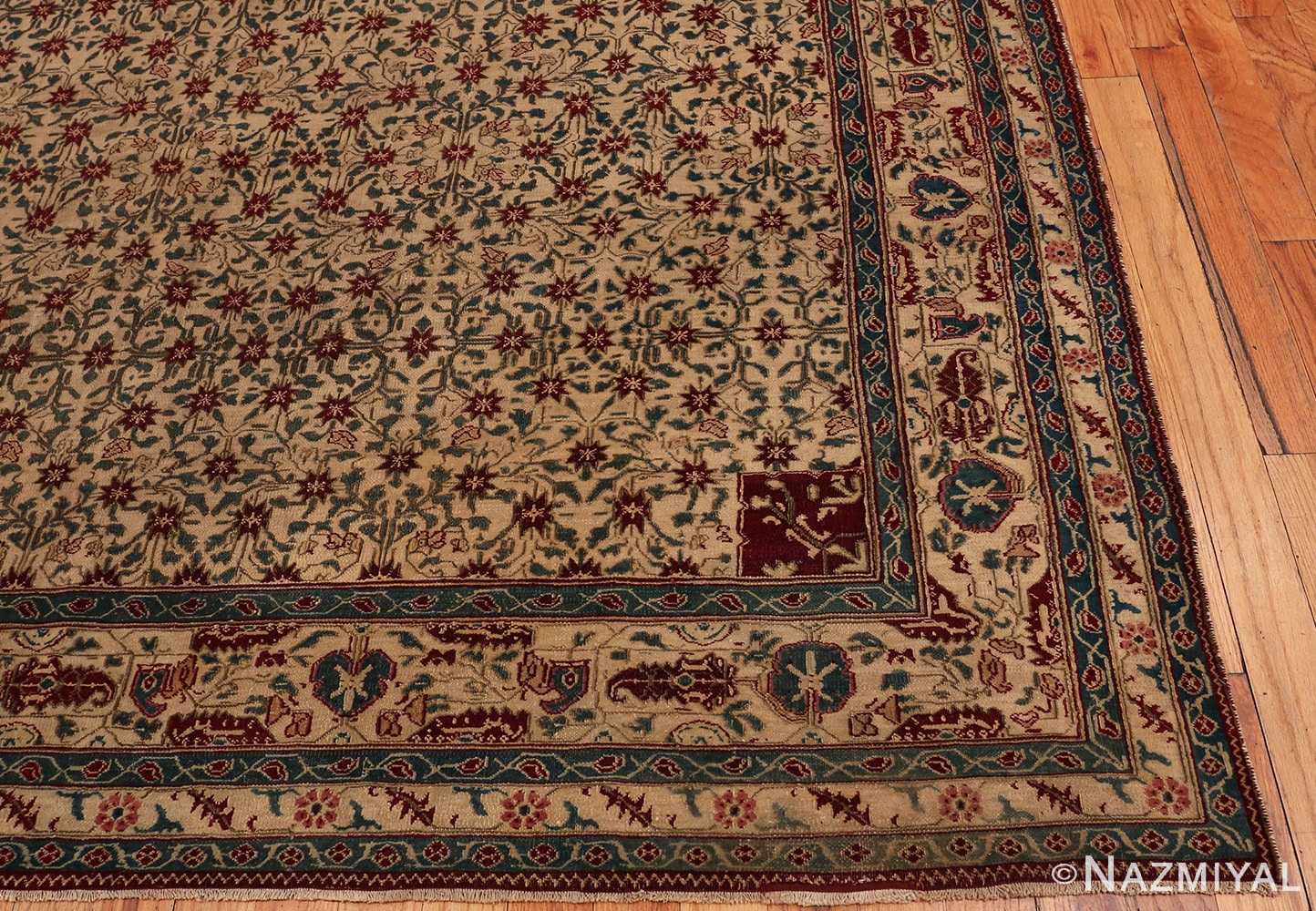 Picture of the corner of Room Sized Antique Indian Agra Rug 50180