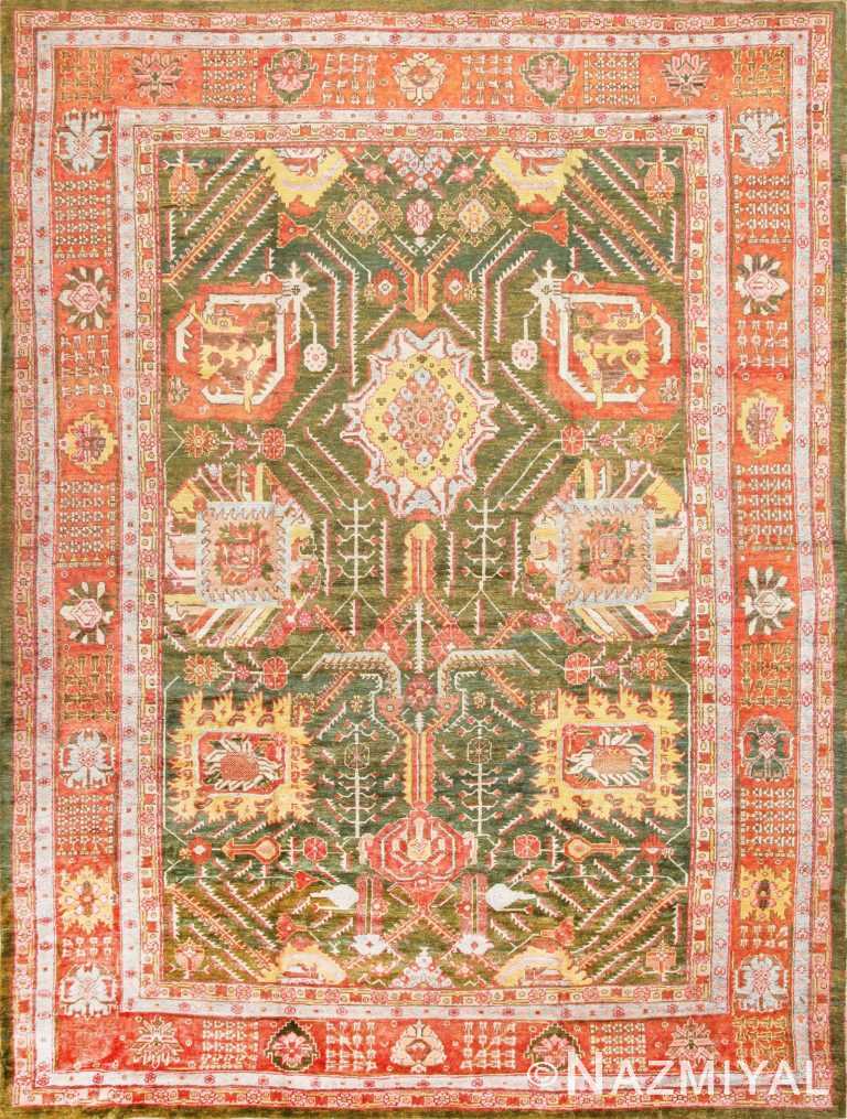 Vintage Turkish Oushak Carpet 47403