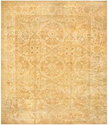Large Gold Antique Indian Agra Rug 50261 by Nazmiyal