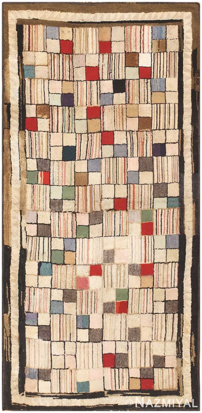 Antique American Hooked Rug 2623 by Nazmiyal