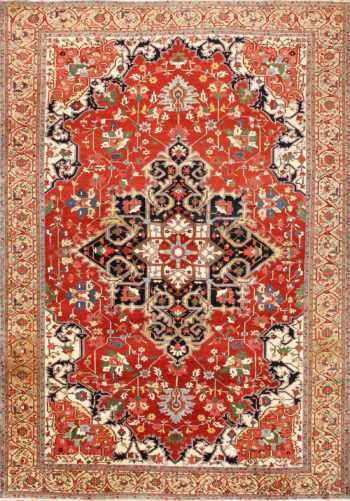 Beautiful Antique Persian Serapi Rug 48642 Nazmiyal