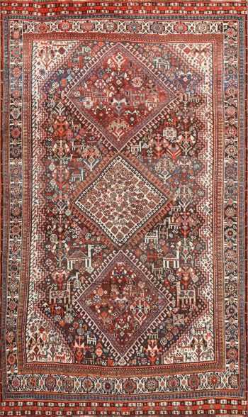 Antique Persian Tribal Qashqai Carpet 50035 Detail/Large View