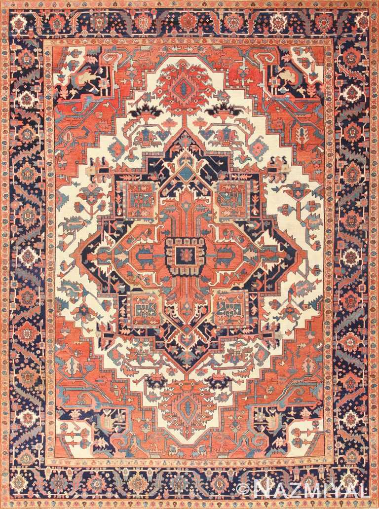 Antique Persian Serapi Rug 47535 Detail/Large View