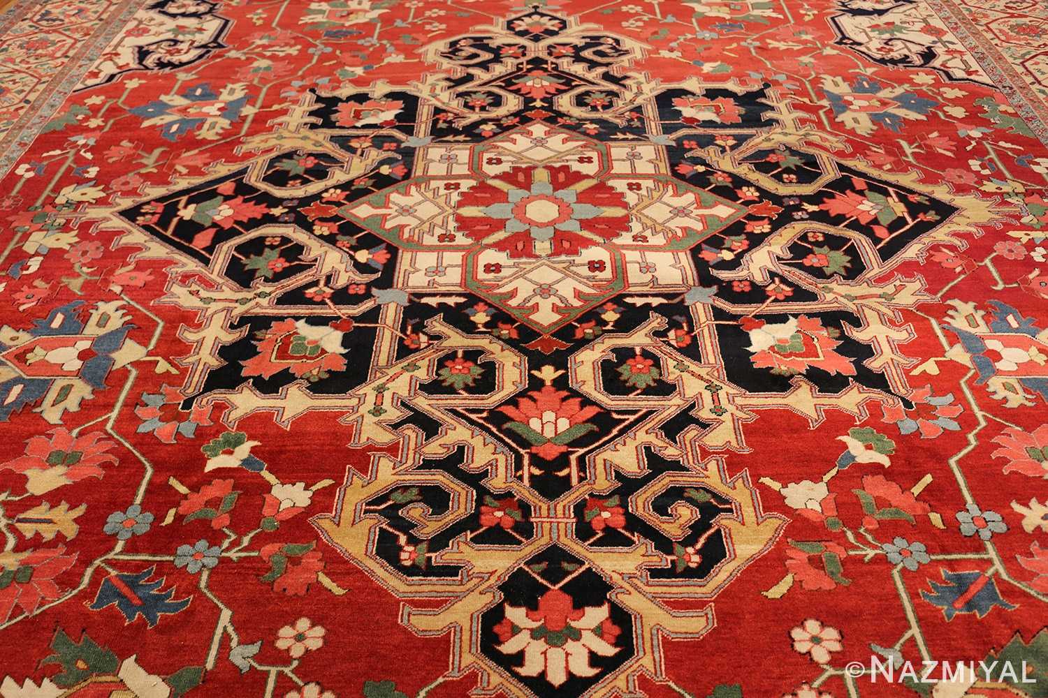 beautiful antique persian serapi rug 48642 medallion Nazmiyal