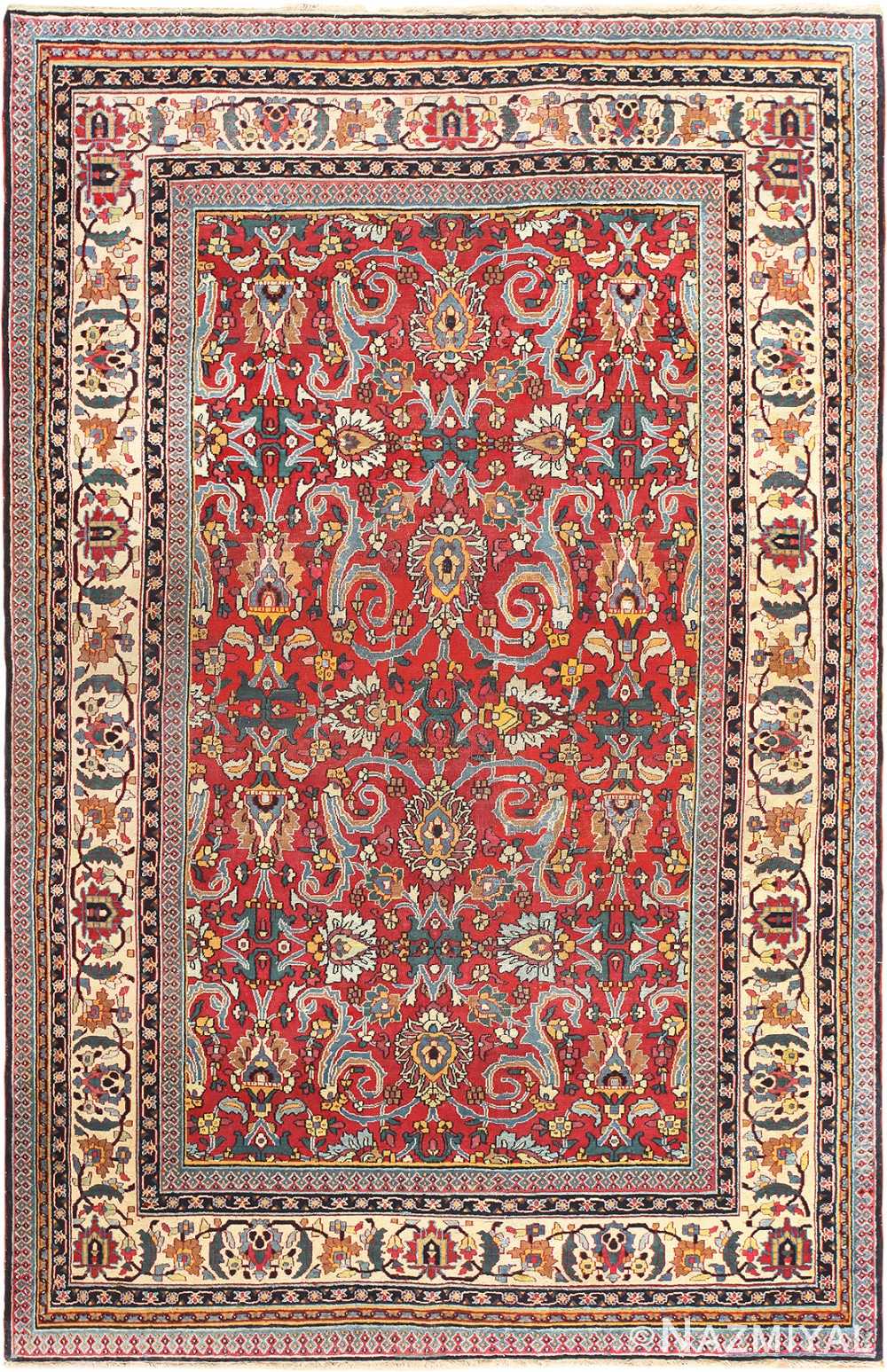 Red All Over Design Antique Persian Khorassan Rug 50353 Nazmiyal