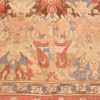 Close-up Antique 17th Century Smyrna Turkish Oushak rug 48663 by Nazmiyal
