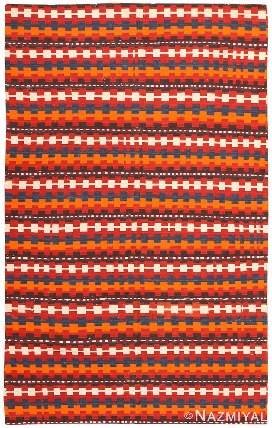 Vintage Tribal Caucasian Kilim Rug 503 Nazmiyal Antique Rugs