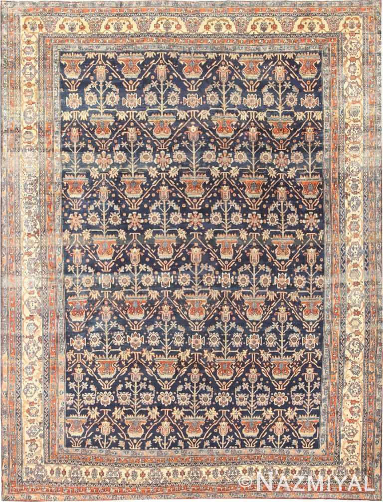 Antique Tribal Persian Bibikabad Blue Rug 50425 Detail/Large View