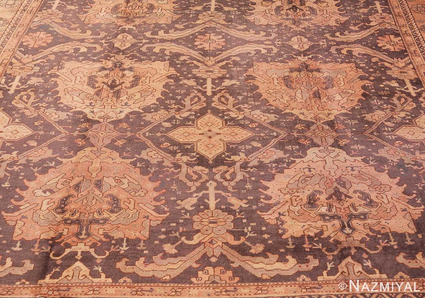 Field large scale antique Turkish Oushak rug 50241 by Nazmiyal