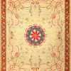 Vintage Ivory French Rug 50471 Detail/Large View