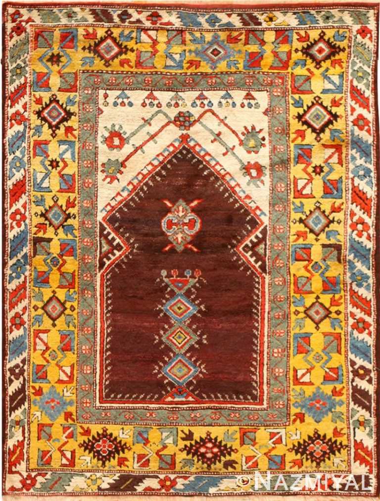 Beautiful Antique Turkish Melas Prayer Rug 48722 Nazmiyal