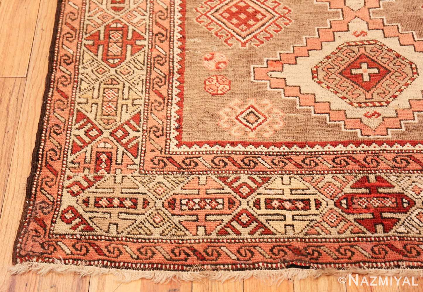 Corner Tribal Vintage Caucasian Kazak rug 50519 by Nazmiyal