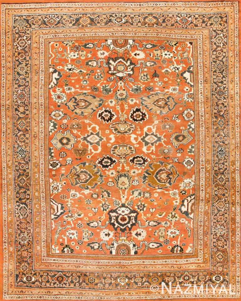 Orange Antique Persian Sultanbad Rug 50431 Nazmiyal