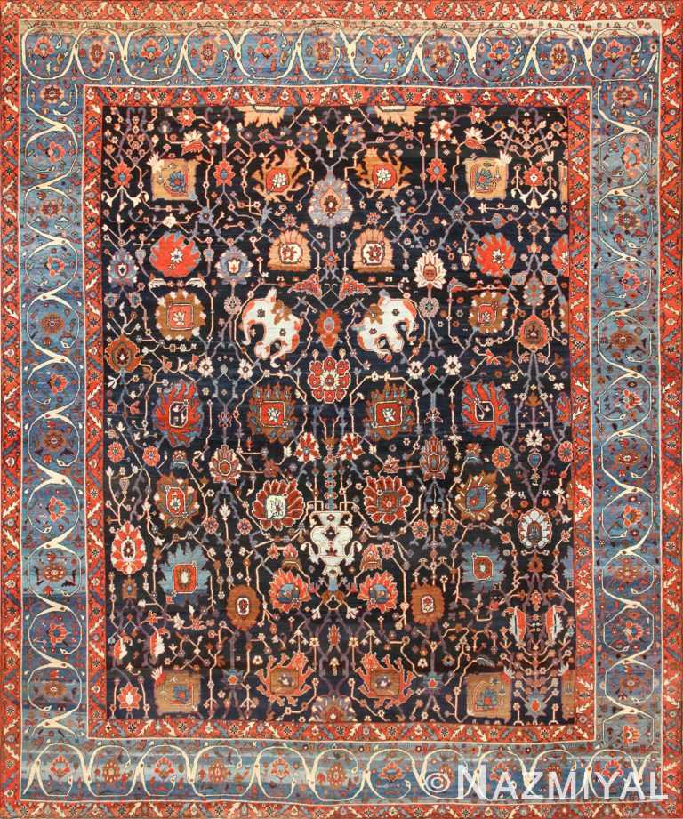 Antique Persian Bakshaish Rug 48720 Nazmiyal