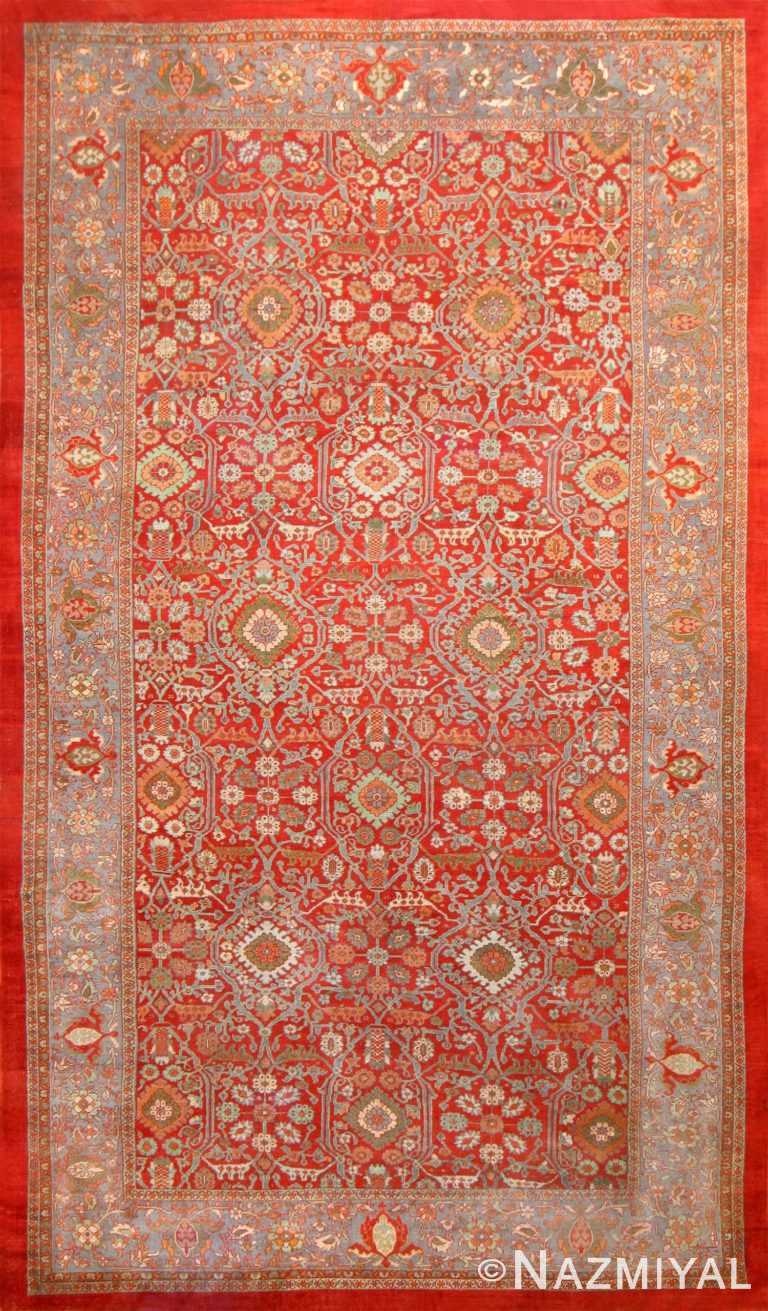 Oversized Antique Persian Sultanabad Red Rug 48730 Nazmiyal