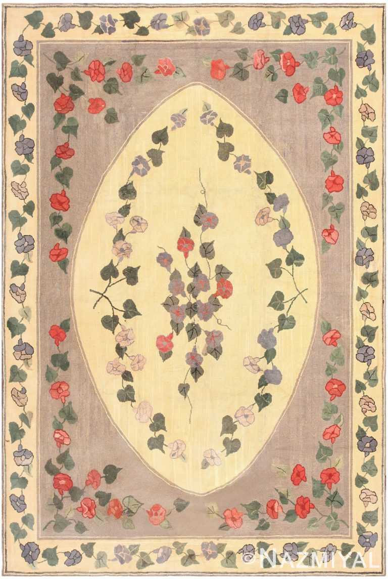 Antique American Hooked Rug 50557 by Nazmiyal