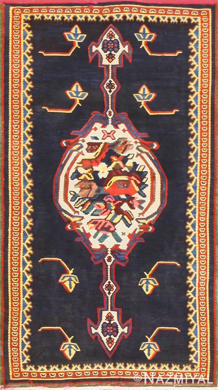 Antique Persian Senneh Kilim Rug 48786 Nazmiyal