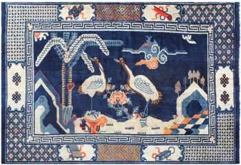 Blue Antique Chinese Carpet 48435 Detail/Large View