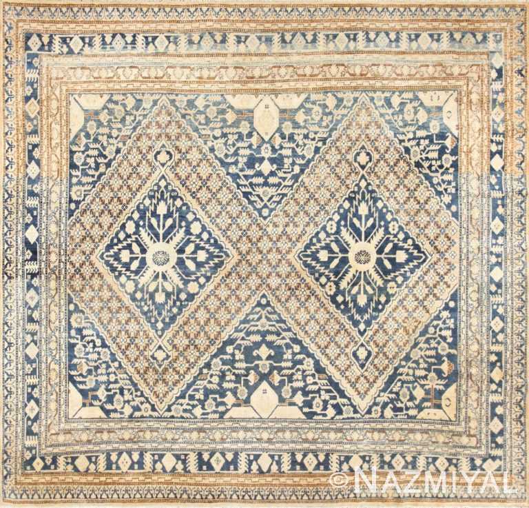 Rare Square Antique Khotan Carpet 47646 Detail/Large View