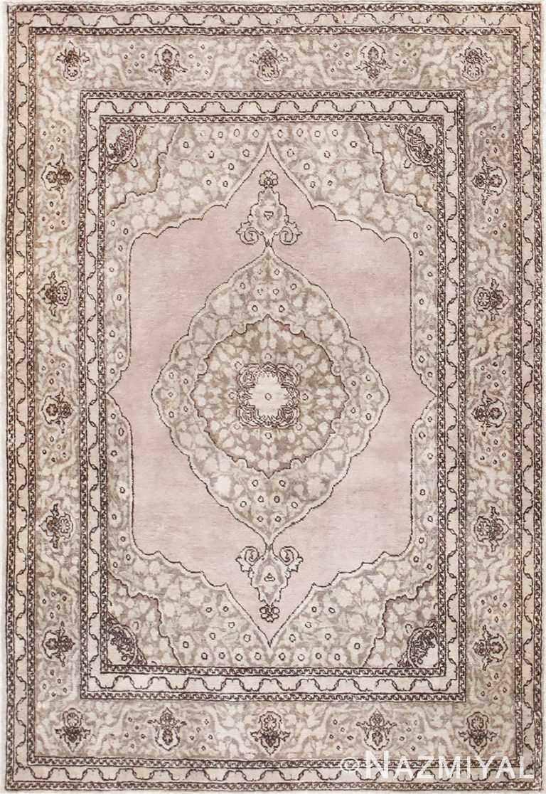 Small Scatter Size Antique Persian Tabriz Rug 50635 Nazmiyal