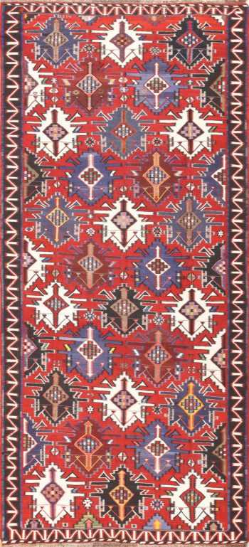 Gallery Size Antique Tribal Turkish Kilim Rug 50679 Nazmiyal