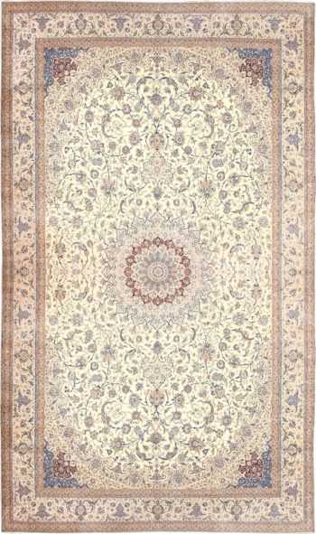 Palace Size Fine Silk And Wool Persian Nain Carpet 50689 Nazmiyal