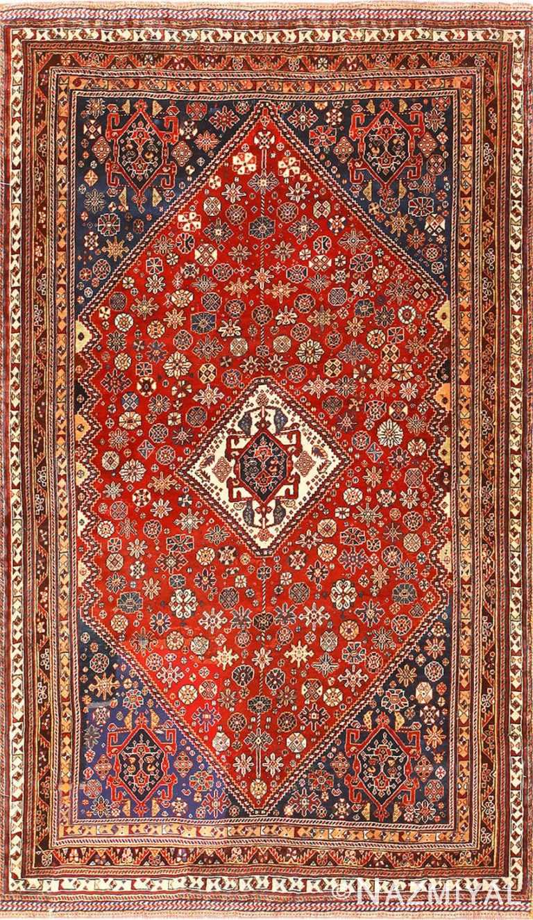 Tribal Persian Qashqai Antique Oriental Rug 50647 Nazmiyal