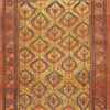 Tribal Gold Background Antique Persian Bakshaish Rug 48936 Nazmiyal