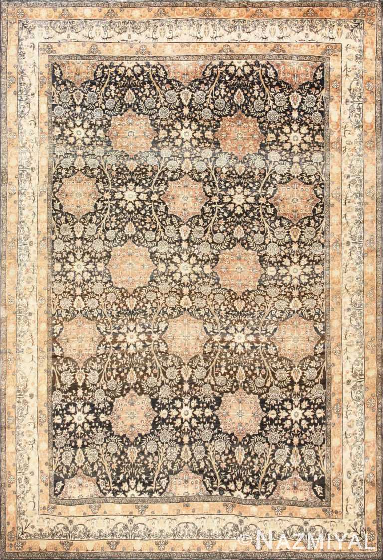 Charcoal Antique Persian Kerman Rug 50661 Nazmiyal