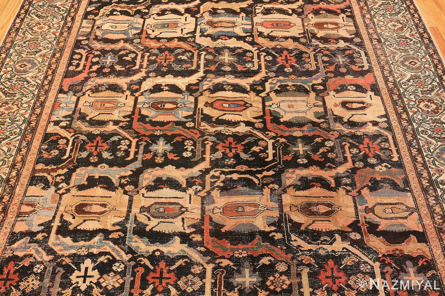 Field Antique Tribal Shabby Chic Malayer rug 48935 by Nazmiyal