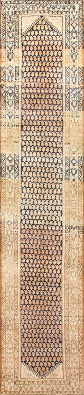 Tribal Paisley Design Antique Persian Malayer Runner Rug 50671 Nazmiyal