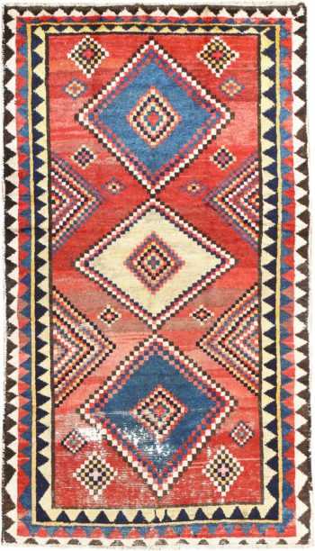 Vintage Tribal Shabby Chic Persian Gabbeh Rug 48966 Nazmiyal