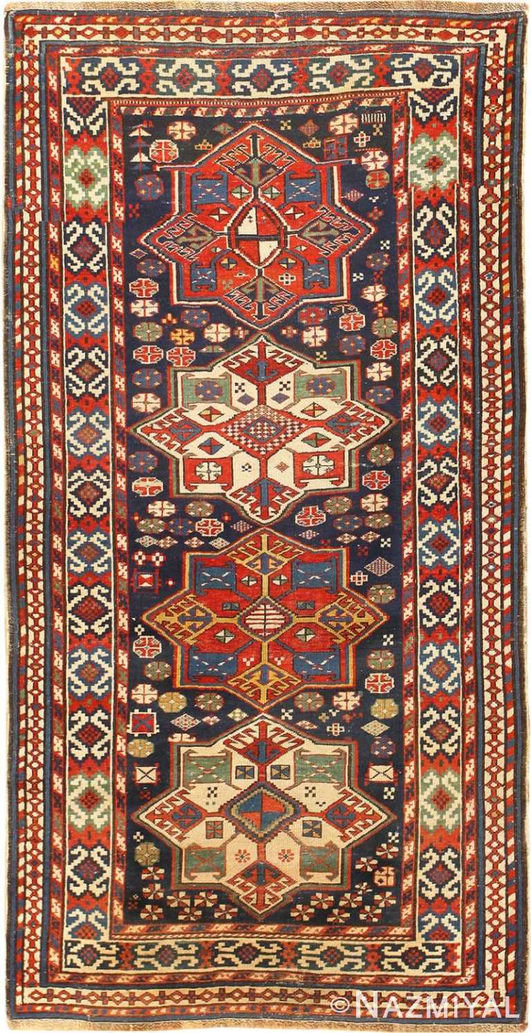 Small Antique Tribal Caucasian Shirvan Rug 48828 Detail/Large View