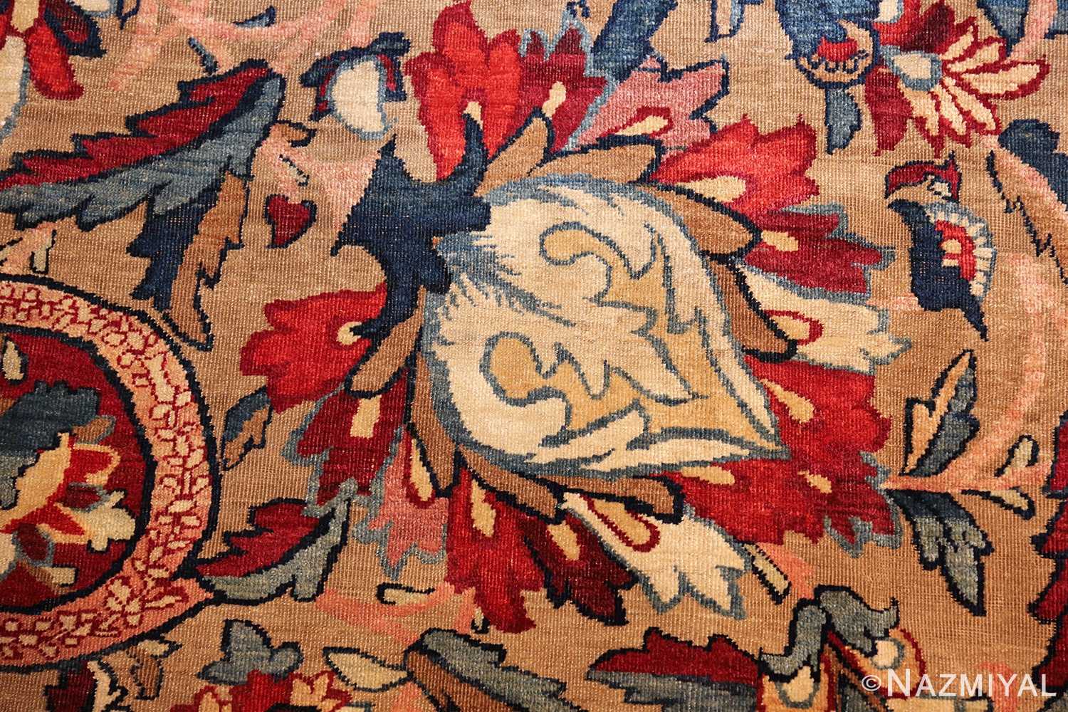 fine large silk and wool persian kerman lavar antique rug 48957 bud Nazmiyal