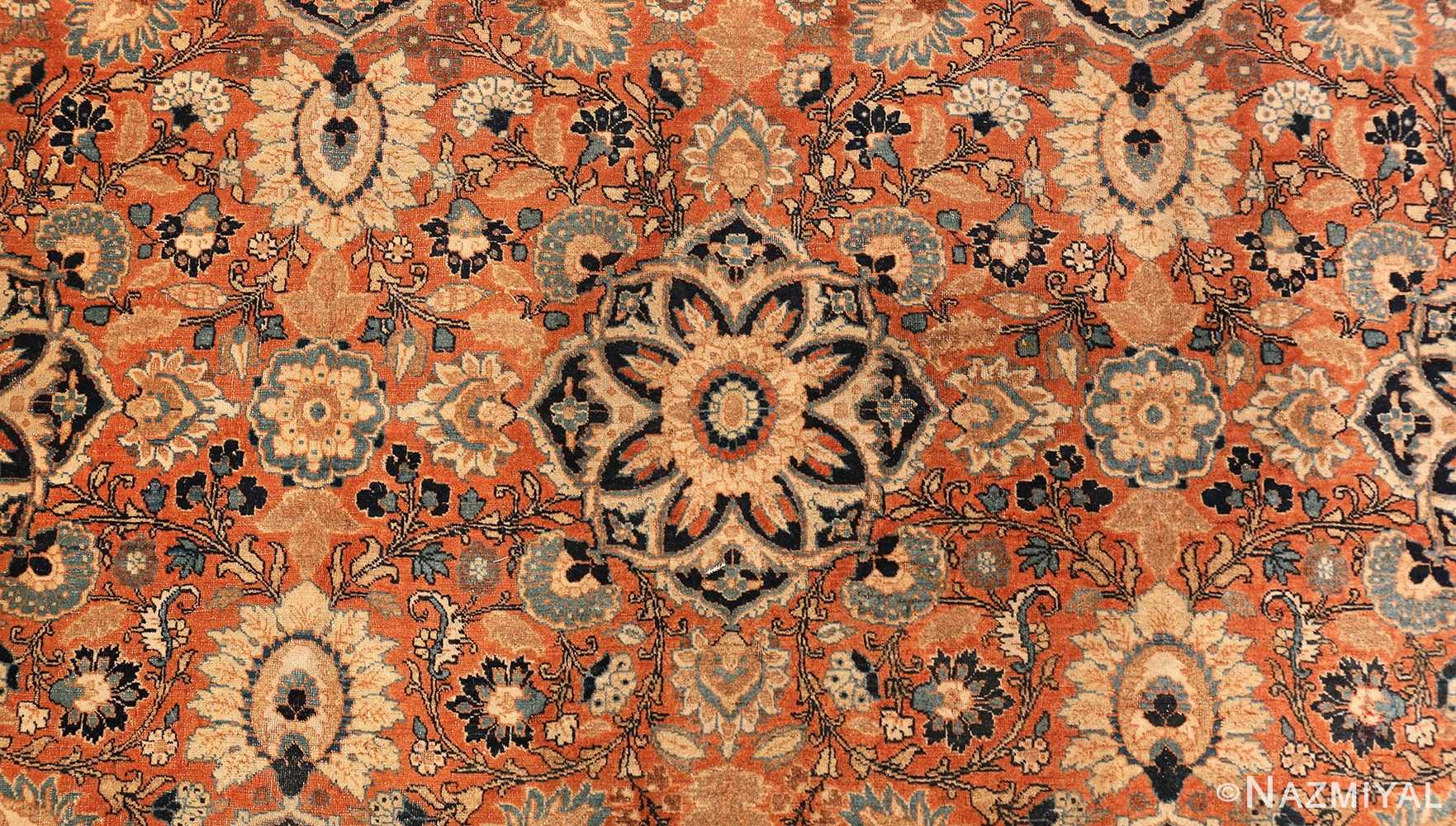 Close up antique Persian Tabriz rug 50657 by Nazmiyal