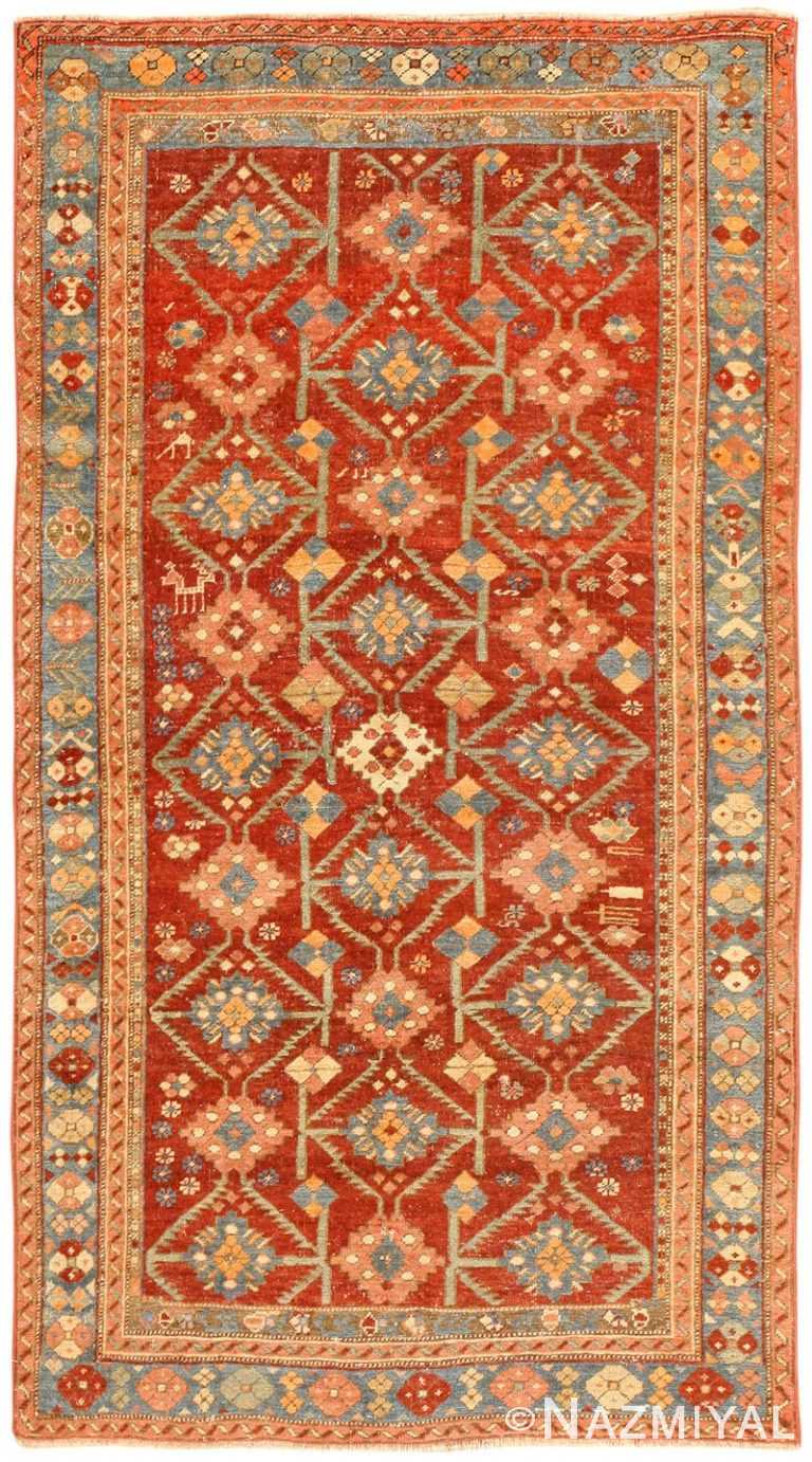 Red Tribal Antique Caucasian Shirvan Rug 50695 Nazmiyal