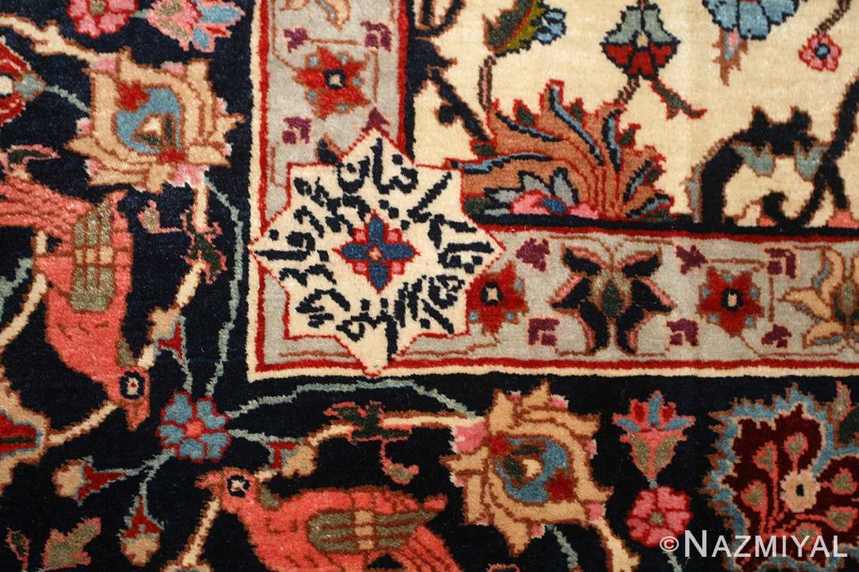 antique persian tabriz rug 49064 signature Nazmiyal