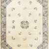 Antique Room Size Ivory and Blue Chinese Rug 49077 From Nazmiyal Antique Rugs in NYC