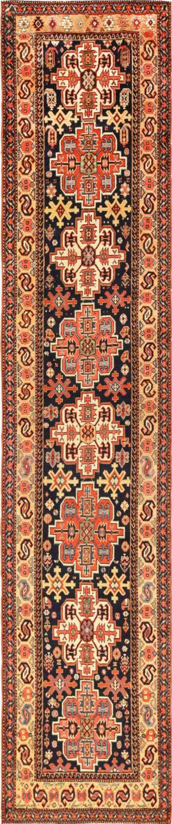Antique Tribal Shahsavan Persian Runner Rug 49149