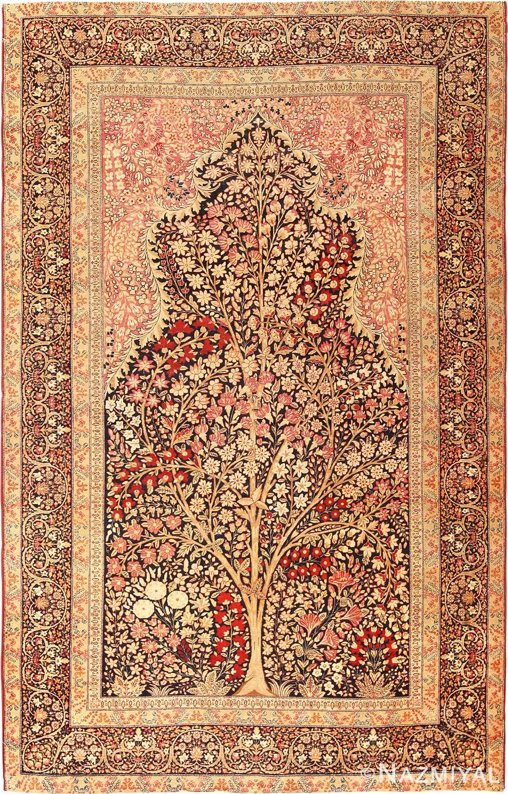 Tree of Life Design Persian Kerman Rug 49168 by Nazmiyal