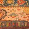 antique blue background turkish oushak rug 49108 border edited Namiyal
