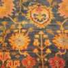 antique blue background turkish oushak rug 49108 field edited Nazmiyal