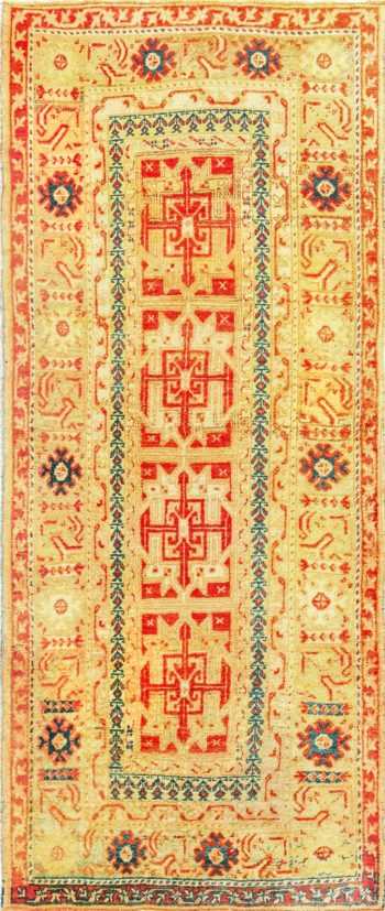 antique turkish oushak rug 49203 Nazmiyal