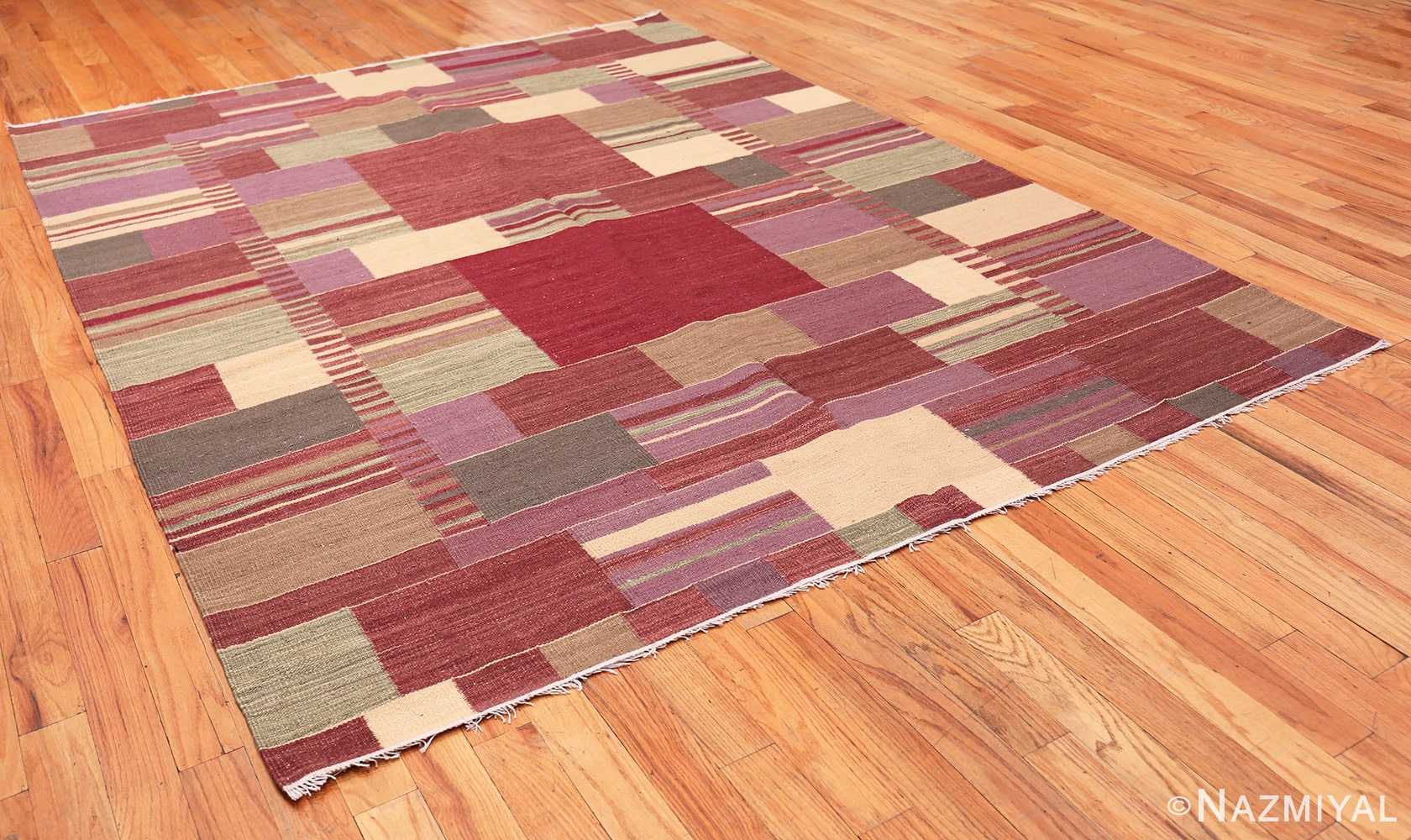Full Swedish inspired Scandinavian Modern Kilim carpet 48479 by Nazmiyal