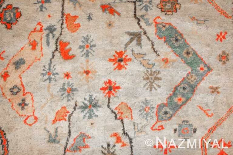 Light Blue Antique Turkish Oushak Rug 49145 Nazmiyal Antique Rugs