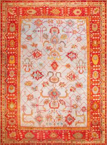 Large Antique Arts and crafts Turkish Oushak Rug 49144 Nazmiyal Antique Rugs