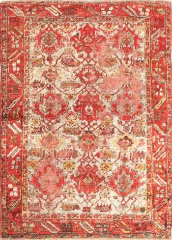 shabby chic antique turkish angora oushak rug 48183 Nazmiyal