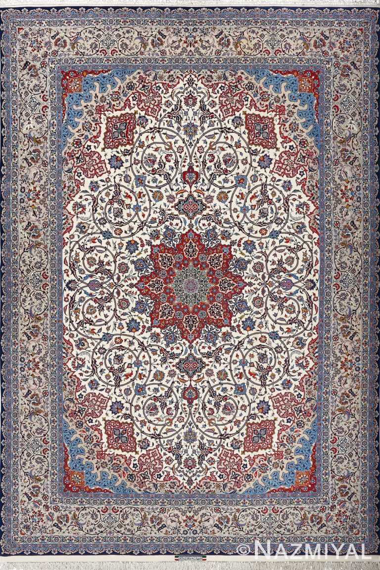fine hekmatenejad vintage isfahan persian rug 51019 Nazmiyal