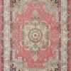 Fine Floral Vintage Persian Pink Tabriz Area Rug #51032 by Nazmiyal Antique Rugs